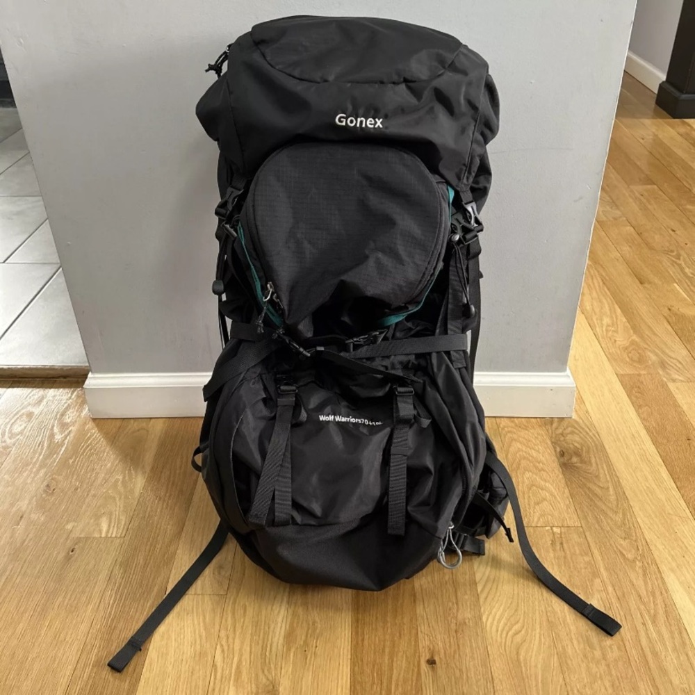 Gonex 70+10L Wolf Warriors Internal Frame Backpack with Pocket Rain Cover YKK